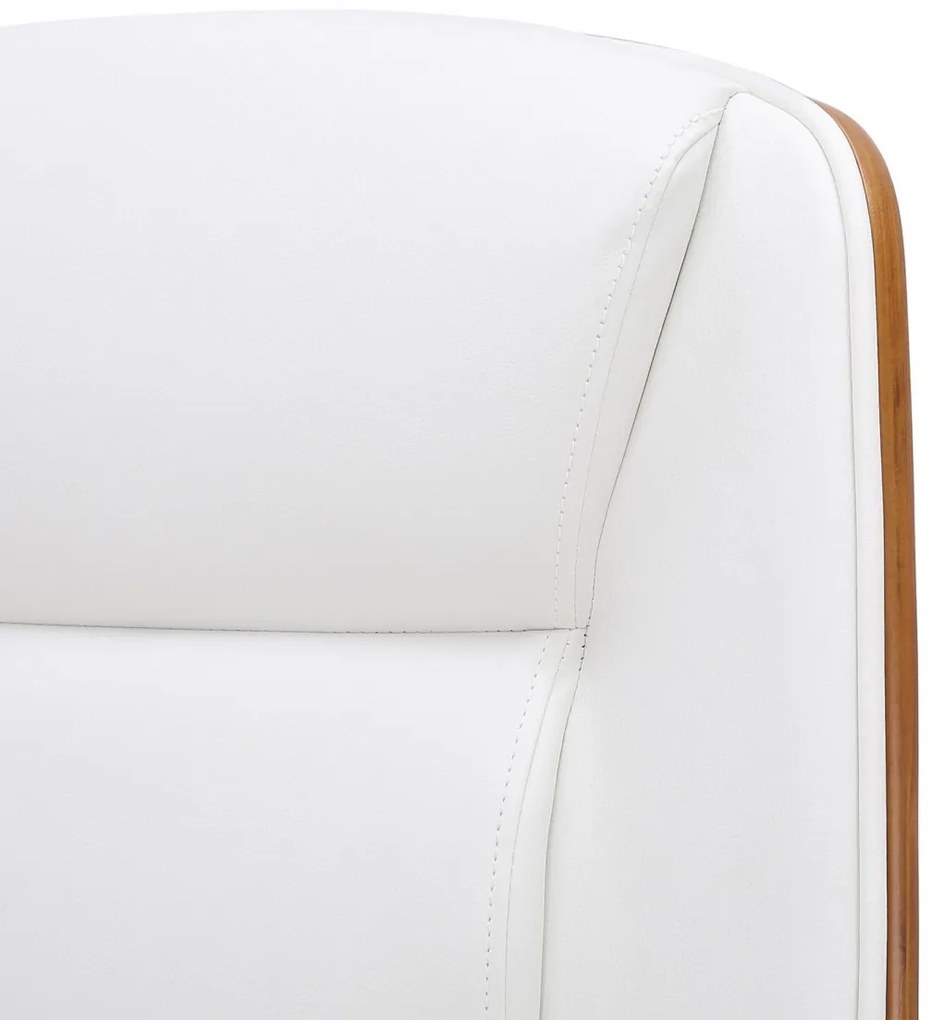 Kancelárska stolička Yankton - Orech / Biela