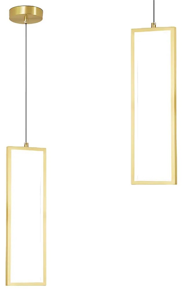 Toolight Toolight, LED závesné osvetlenie 6W, 3000K, 3500lm, LHJ084-1CP, zlatá lesklá, OSW-50058