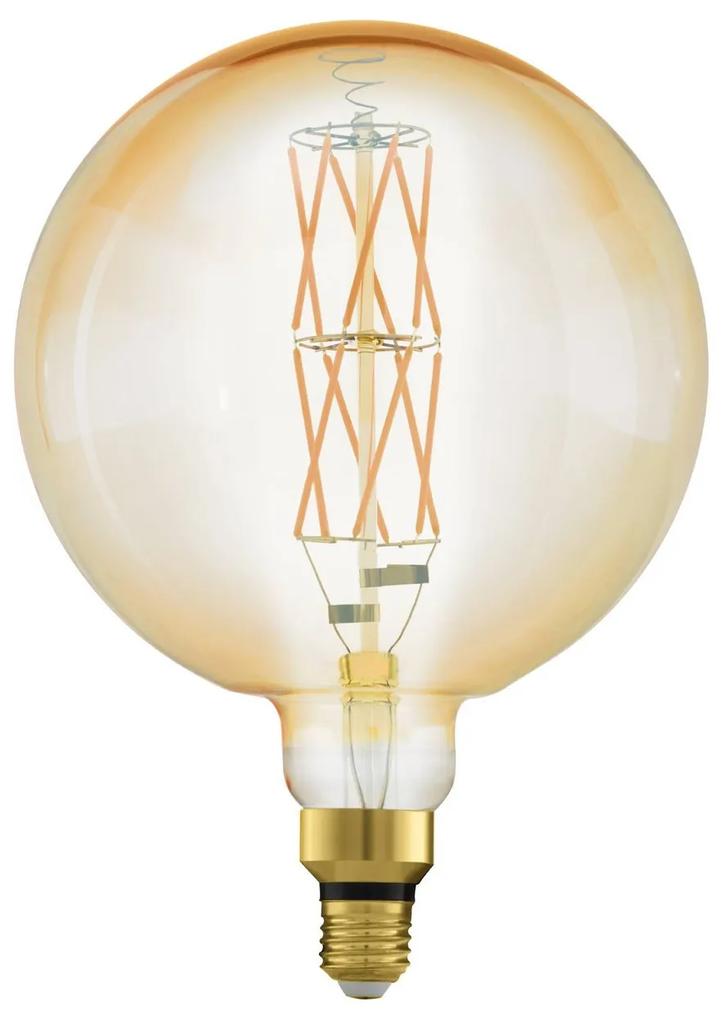 EGLO Retro stmievateľná filamentová LED žiarovka, E27, G200, 8W, 806lm, 2200K, teplá biela, jantárová