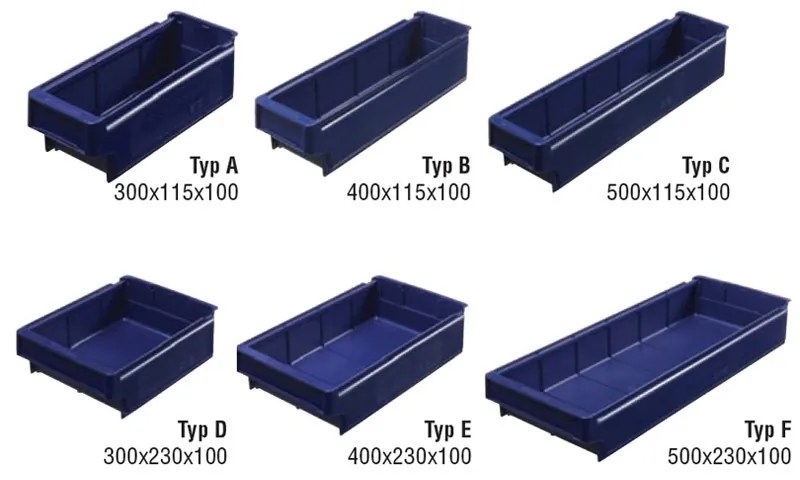 Regál s plastovými boxmi MAX - 1600 x 400 x 800 mm, 27x box E