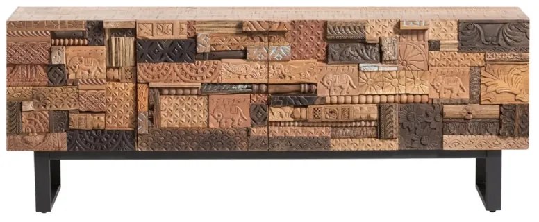furniture-nabytek.cz - Masívny jedálenský stôl Grónsko z mangového dreva, lakovaný, hnedý – 200×40×75 cm