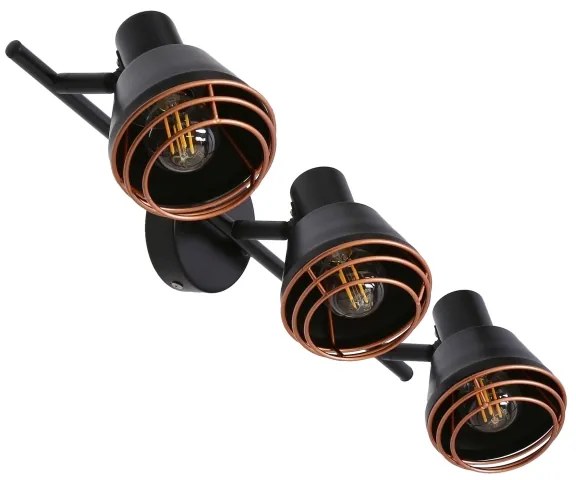 Bodové svietidlo NERIA 3xE14/40W/230V čierna/medená