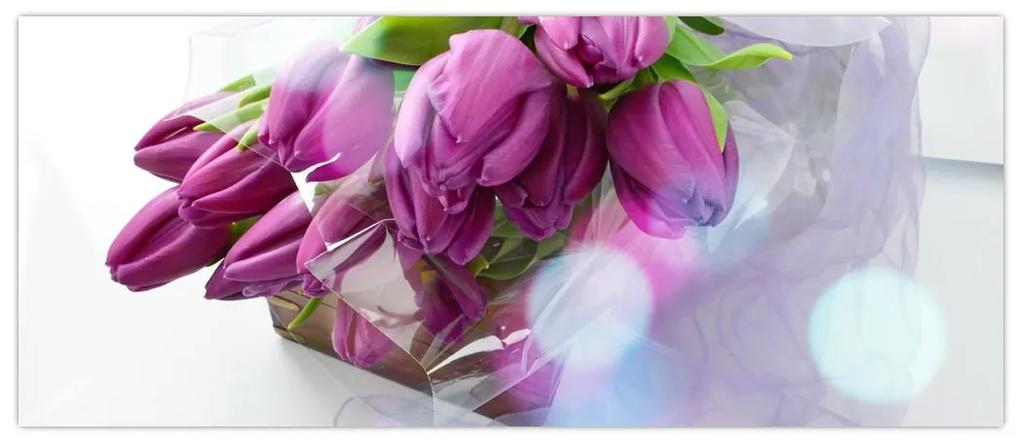 Obraz - kytice tulipánov (120x50 cm)