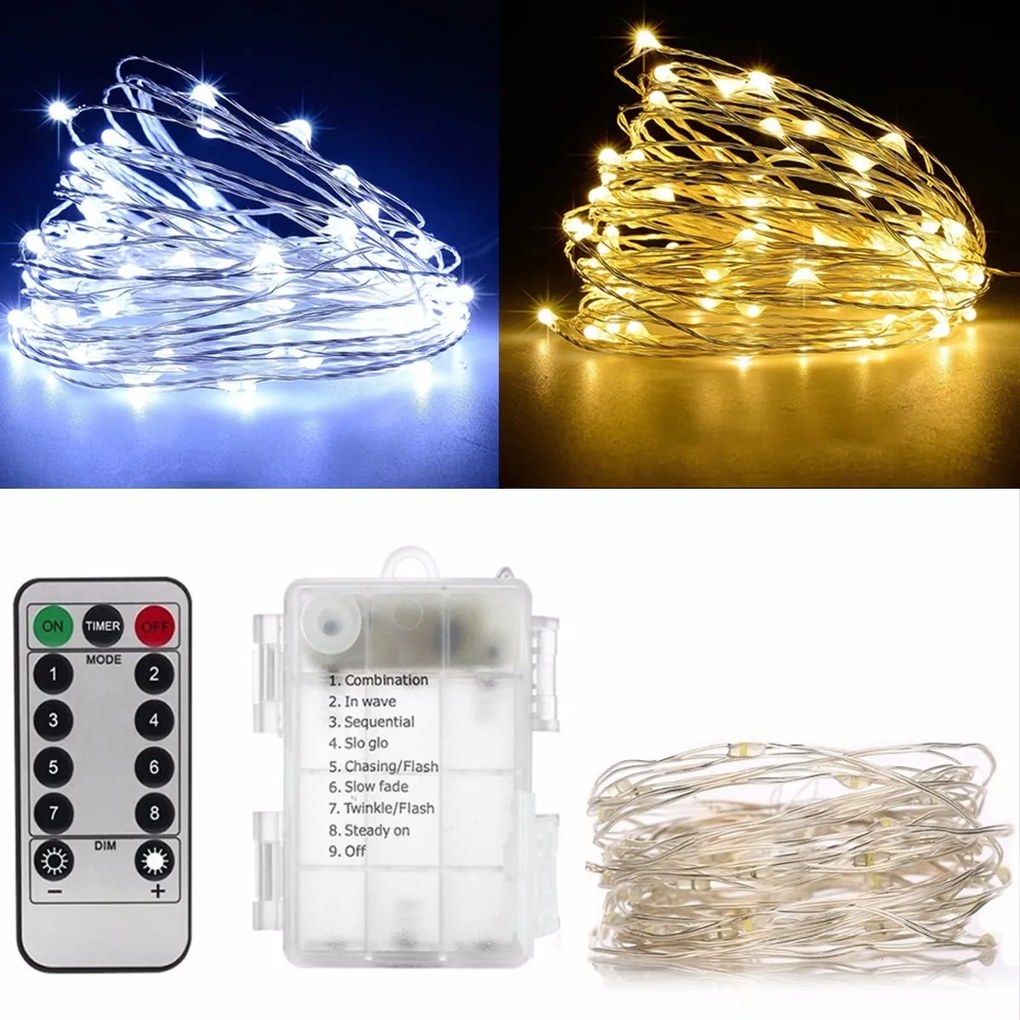 Svetelná LED reťaz Linde 300 diód teplá biela