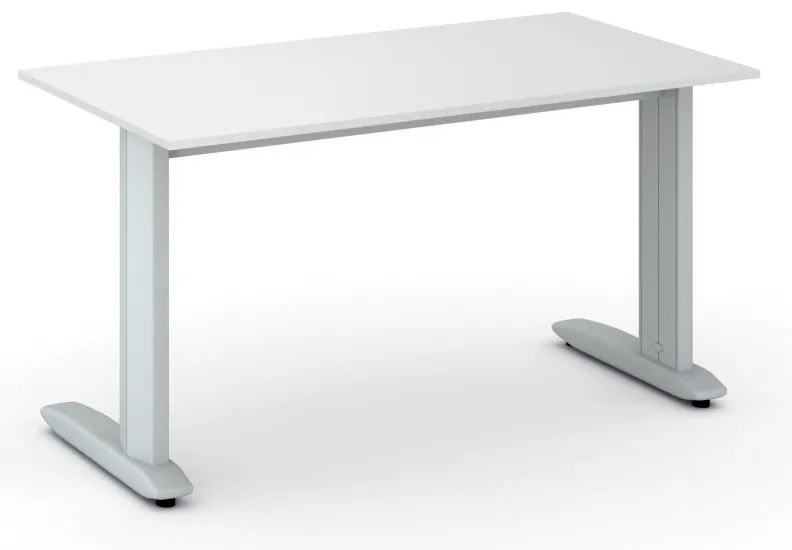 Kancelársky písací stôl PRIMO FLEXIBLE, 140x80 cm, biela