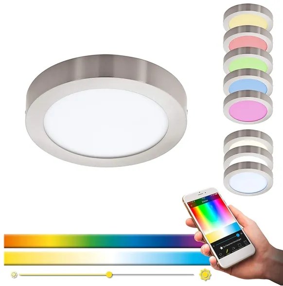 Eglo 96677 - LED RGBW Stmievateľné stropné svietidlo FUEVA-C LED/15,6W/230V BT