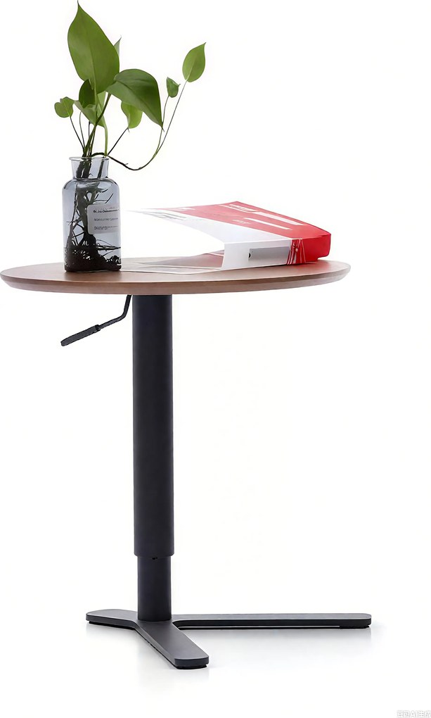 Odkladací stolík, výškovo nastaviteľný, 51-77 x 50 cm, orech tmavý