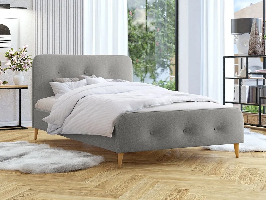 Manželská posteľ 180 cm Lomaha New (sivá) (s roštom). Vlastná spoľahlivá doprava až k Vám domov. 1104383