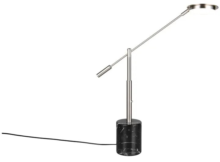 Čierna/v striebornej farbe LED stolová lampa (výška 65 cm) Fiore – Trio Select