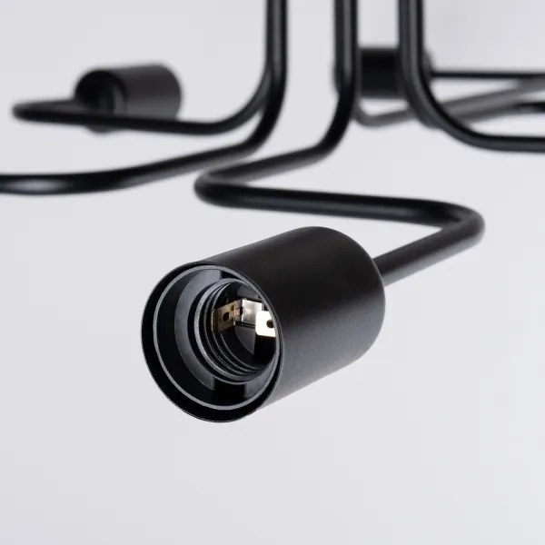 Sollux SL.1447 - Prisadený luster VECTOR 6xE27/15W/230V čierna