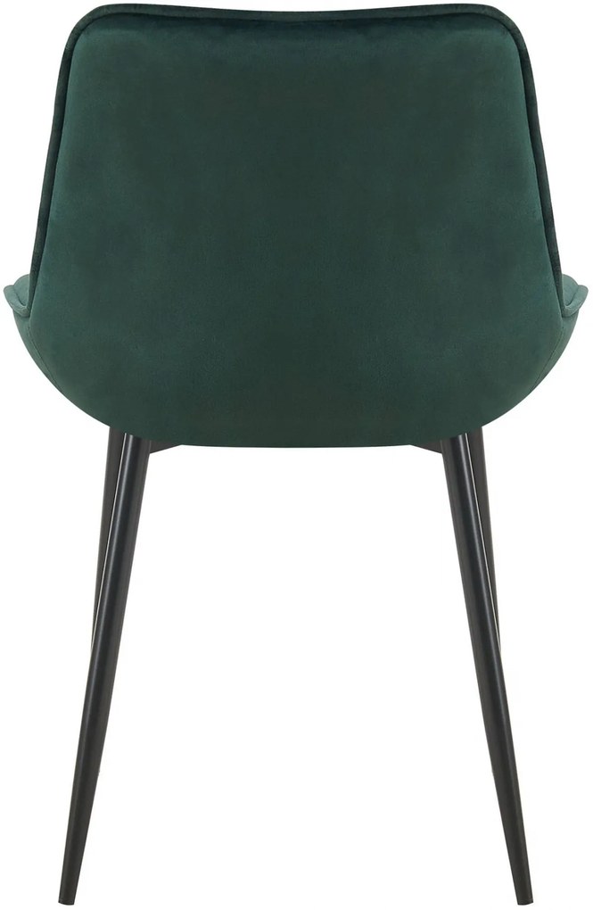 Jedálenská stolička Wallace - zamat - Zelená