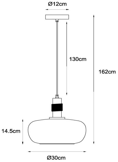 Lucide 45408/30/62 - Luster na lanku ILONA 1xE27/40W/230V pr. 30 cm čierna/béžová