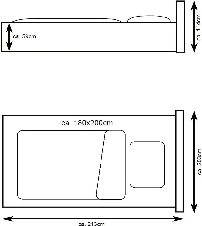 Posteľ Reve 180x200 cm, horčicovo žltá látka