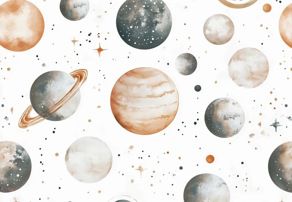 Fototapeta - Zemitý planetky (147x102 cm)