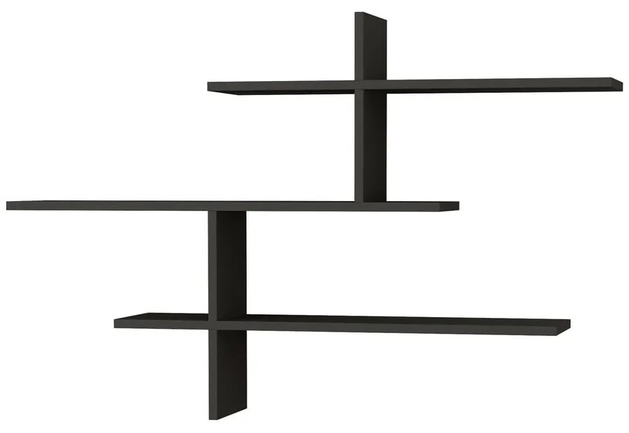 Antracitová poschodová polica 123 cm Leo – Kalune Design