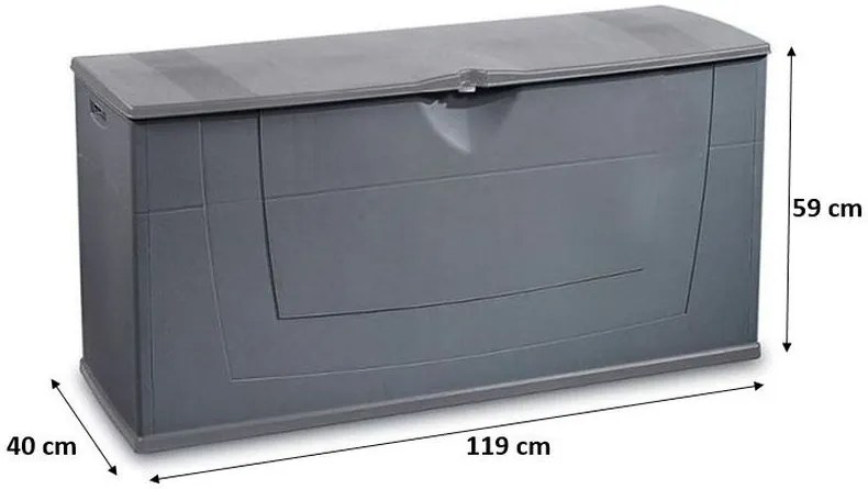 KIS KARISMA 200L skladovací box 119x40x59cm tmavo sivá