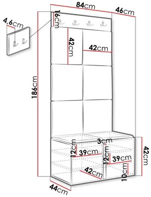 Predsieň Tewarota Slim IV (biela + sivá) . Vlastná spoľahlivá doprava až k Vám domov. 1104848