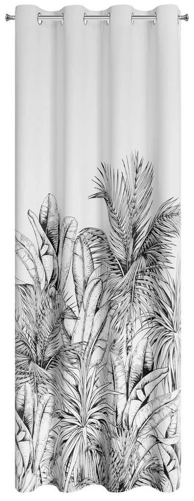 ZATEMŇOVACÍ ZÁVES NA KRÚŽKOCH NERINA 140X250 CM LISTY