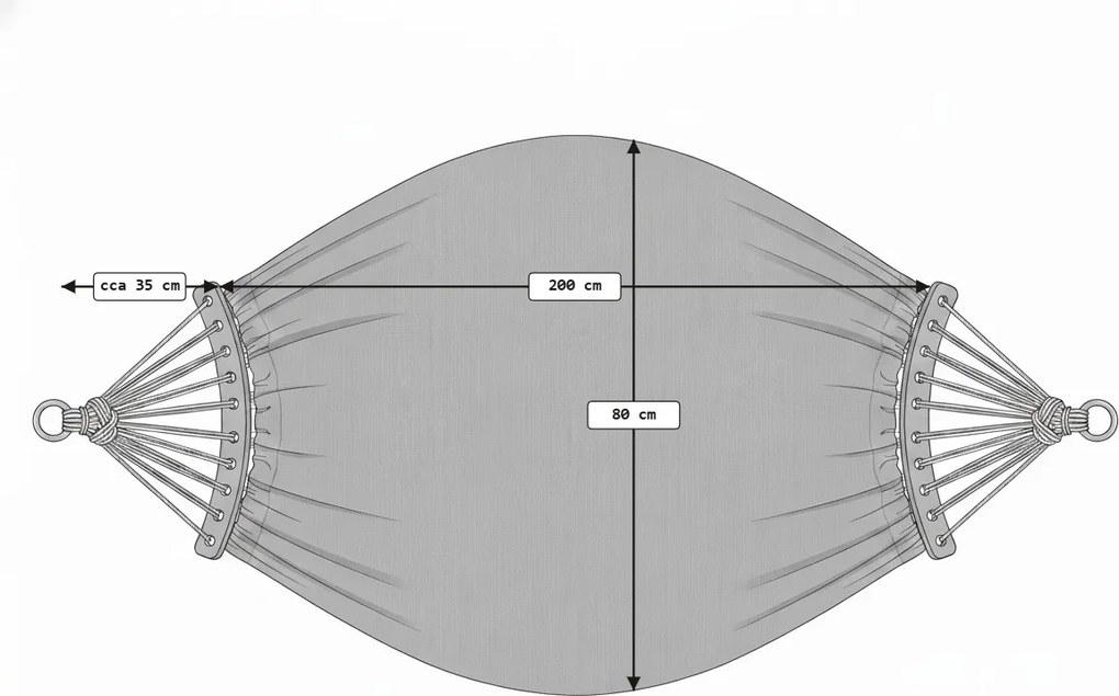 Hojdacia sieť ZENVIO COMFORT 200x80 cm, červená + taška zdarma
