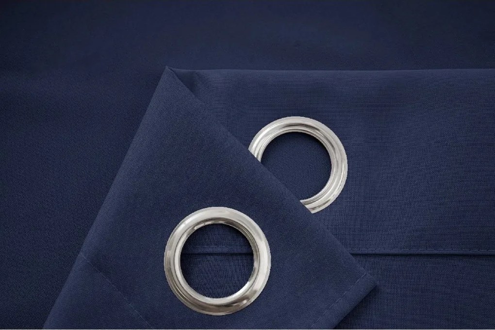 Tmavomodrý záves OXFORD 140x250 cm Zavesenie: Riasiaca páska