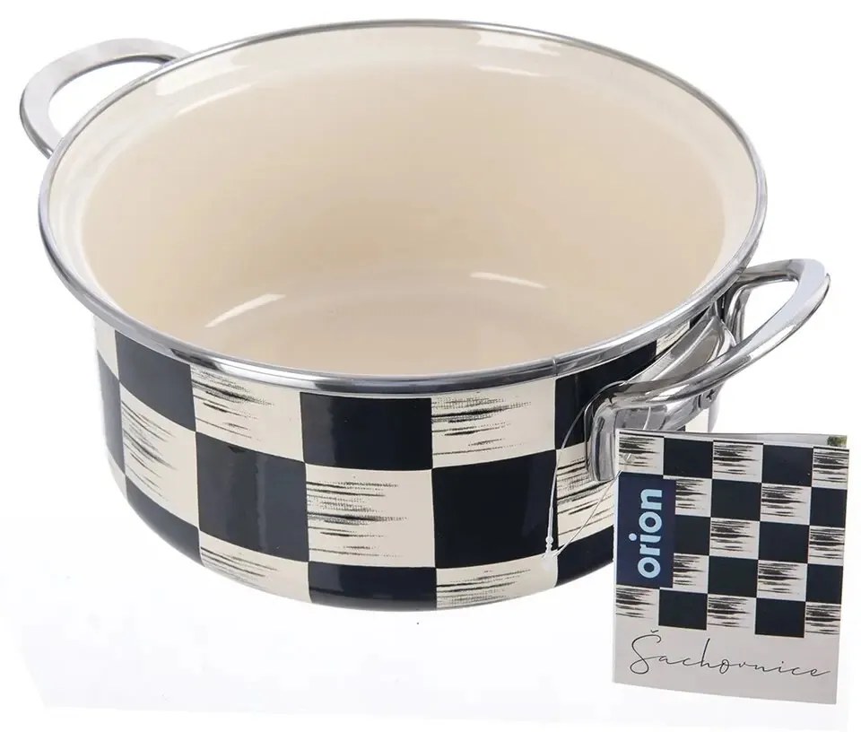 Kastról smalt ŠACHOVNICA Lem 2,2 l