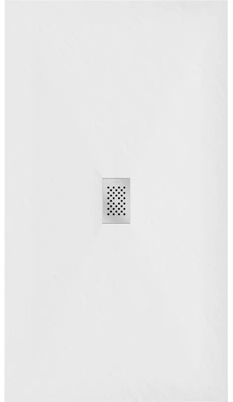 Mexen Hugo, obdĺžniková sprchová vanička SMC 180 x 100 cm, biela, oceľová krytka, 42101018-X