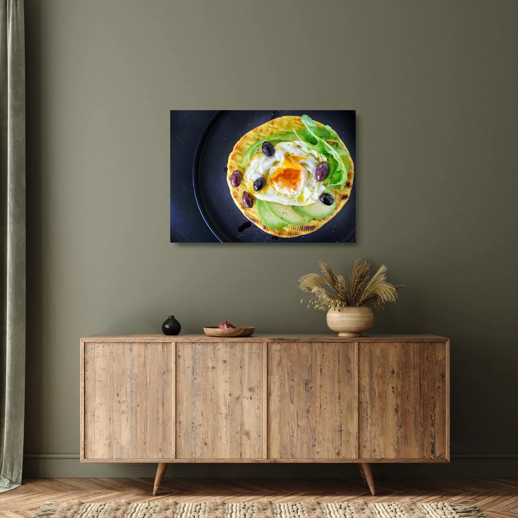 Sklenený obraz zdravej palacinky (70x50 cm)