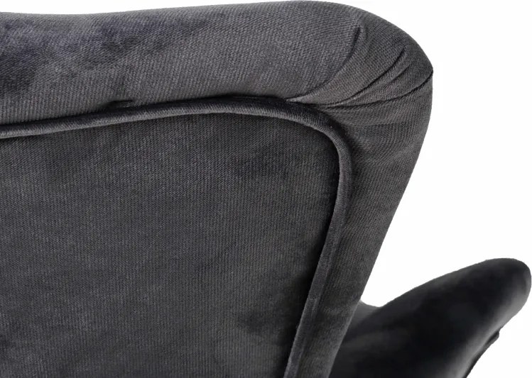 Kreslo Picolo s podnožkou, šedá (Tempo 4607 / přírodní)