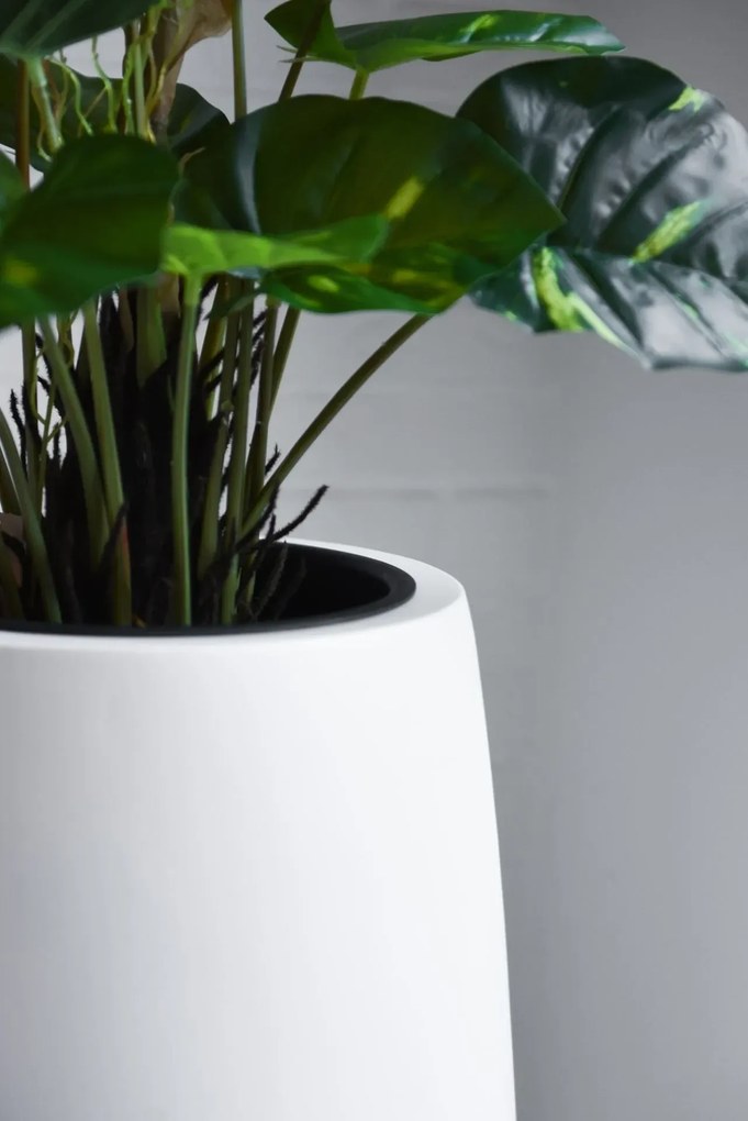 Kvetináč MAGNUM, sklolaminát, výška 100 cm, biely mat