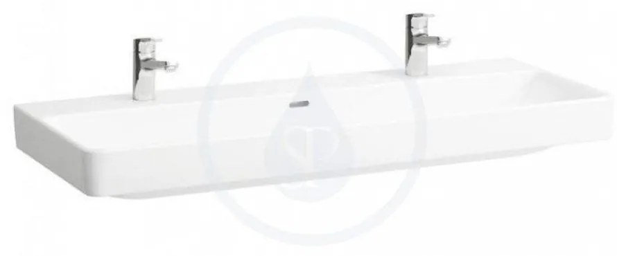 LAUFEN Pro S Umývadlo, 1200 mm x 465 mm, 2 otvory na batérie, biela H8149650001071