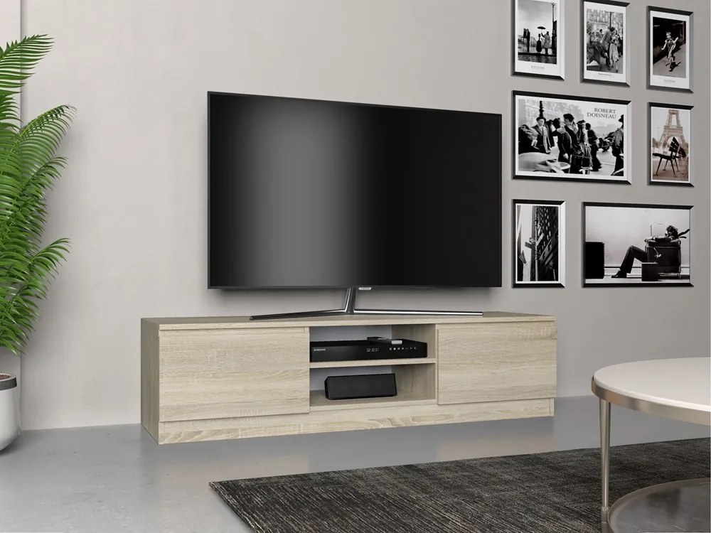 TV skrinka Musecalo 140 (dub sonoma). Akcia -21%. Vlastná spoľahlivá doprava až k Vám domov. 1132507