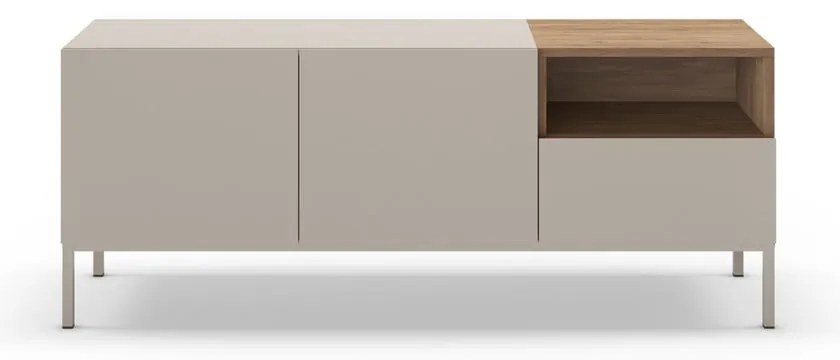Krémový TV stolík 140x55 cm Cailin – Marckeric