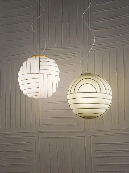 SIRU - Luster na lanku CARTESIO 1xE27/60W/230V zlatá/biela benátske sklo