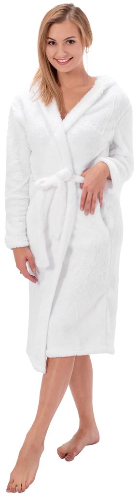 Dekorstudio Dámsky vyšívaný župan s nádpisom Queen White Varianta: L/XL