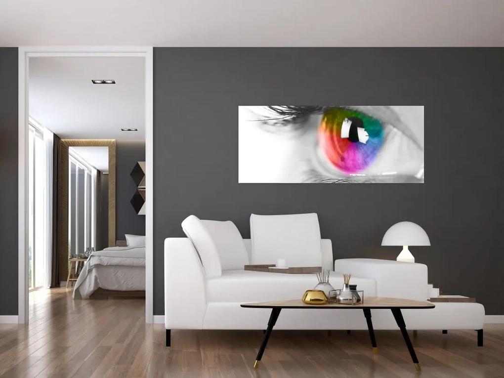 Obraz - Očná dúhovka (120x50 cm)