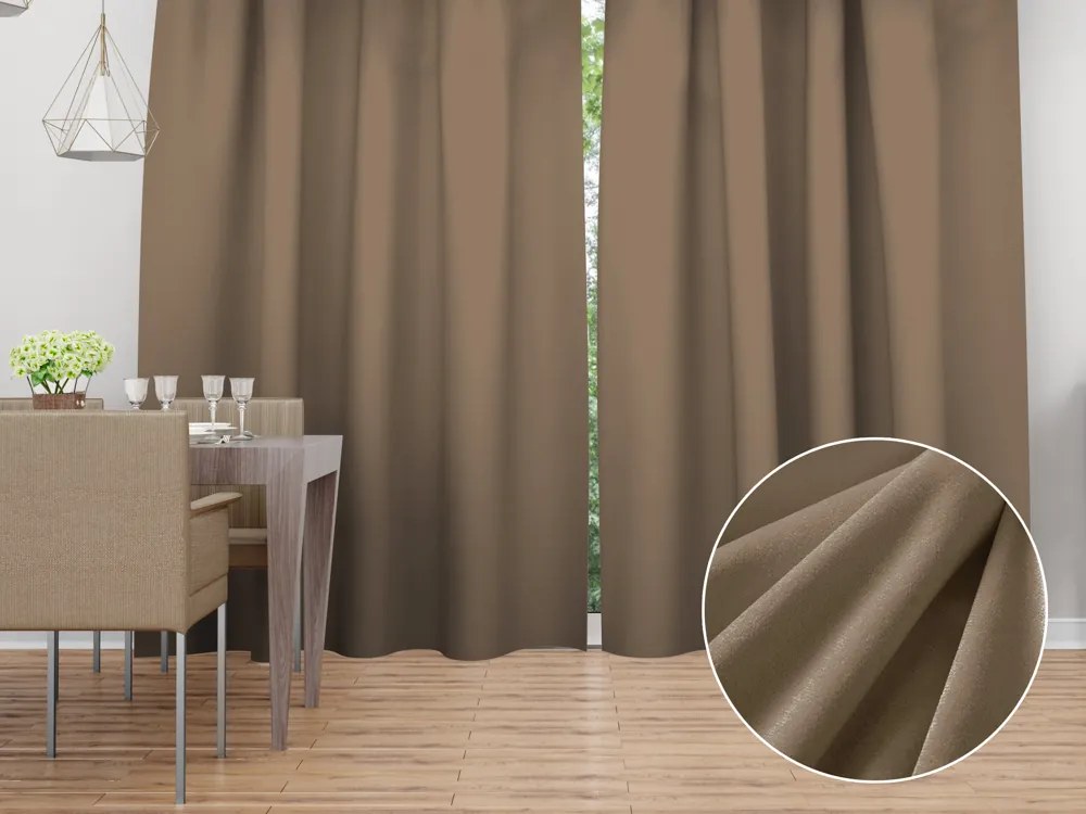 Biante Zamatový záves Velvet Prémium SVP-034 Kávovo hnedý - šírka 270 cm 270x160 cm