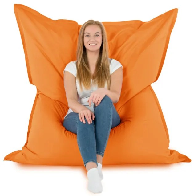Vankúš na sedenie oranžový nylon
