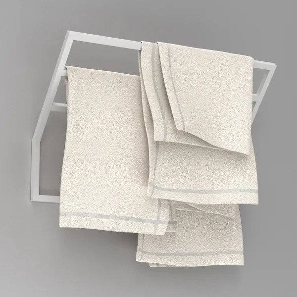 Nástenný vešiak na uteráky 37x60 cm biela