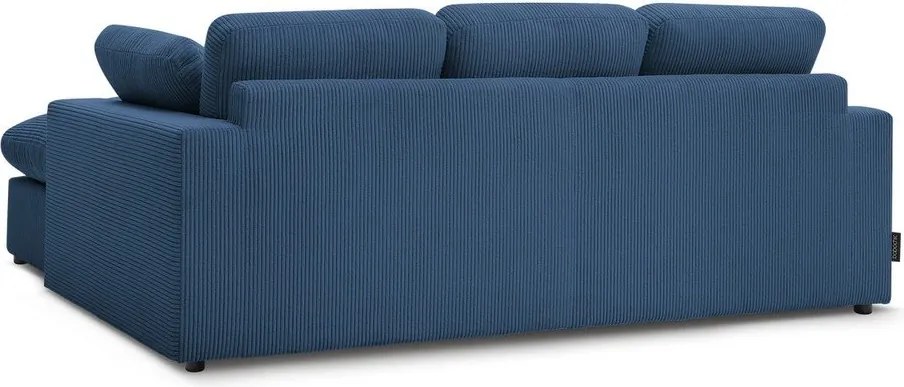 Modrá menčestrová rohová pohovka Belair – Bobochic Paris