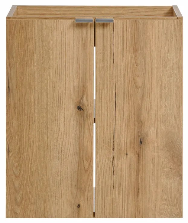 Závesná skrinka pod umývadlo Nova Oak s doskou 100 cm čierna/dub evoke