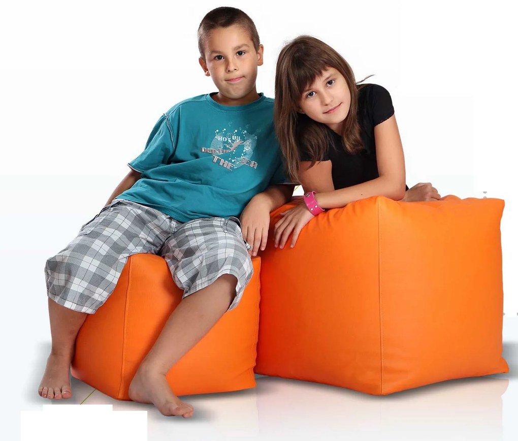 INTERMEDIC SK - Sedací vak CUBE 37x37x37 cm z ekokože | multifunkčná kocka, podnožka, sedenie