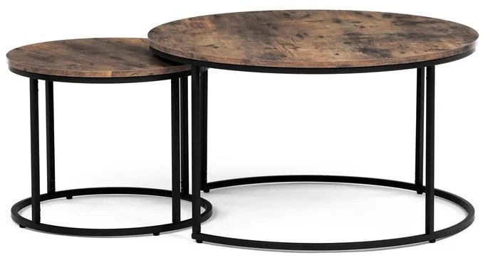BONTEC Konferenčný stolík 80x80cm, mdf, divoký dub, AF-3002 OAK Farba: Hnedá