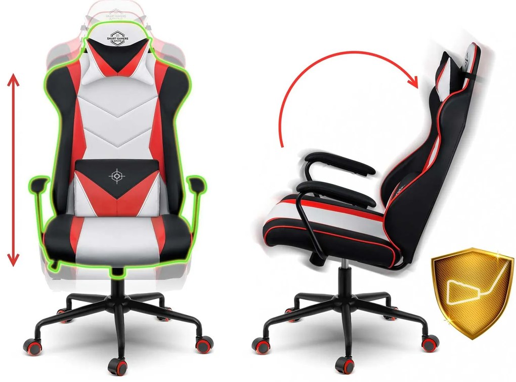 Herné kreslo Sofotel Miss Fortune 2593 - čierno-červeno-biela