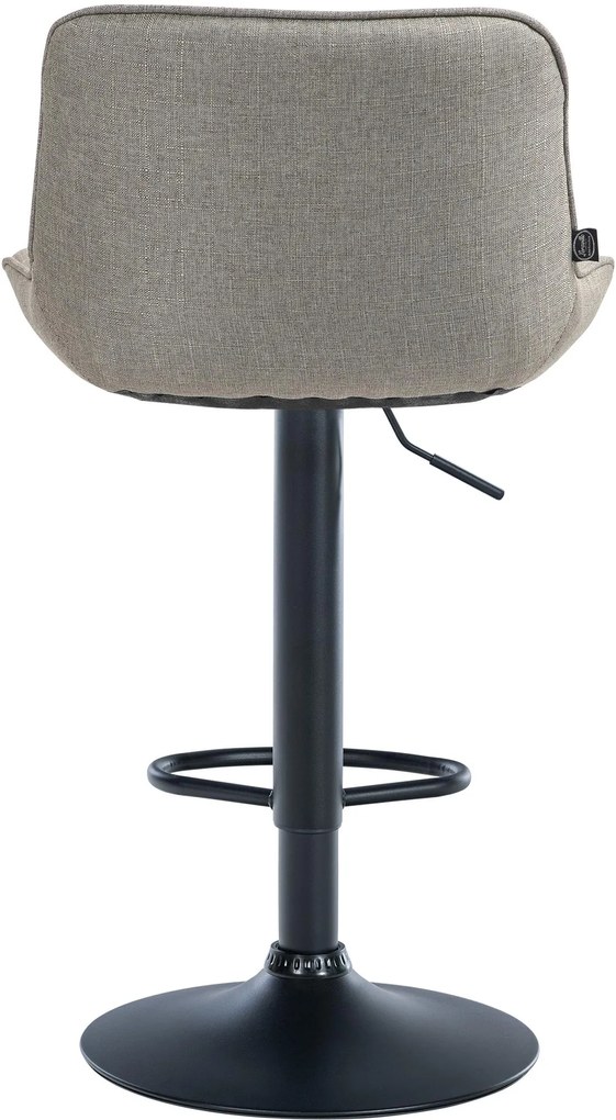 Design-Shop 2x Barová stolička Vonore - látka, čierny rám - Sivo hnedá (Taupe)