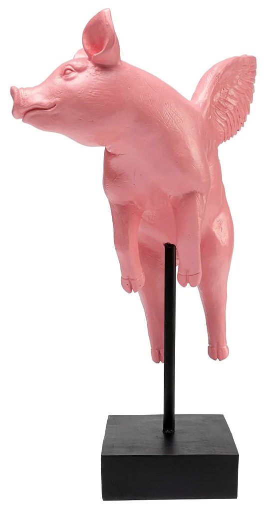 Flying Pig dekoračná figúrka ružová 29 cm