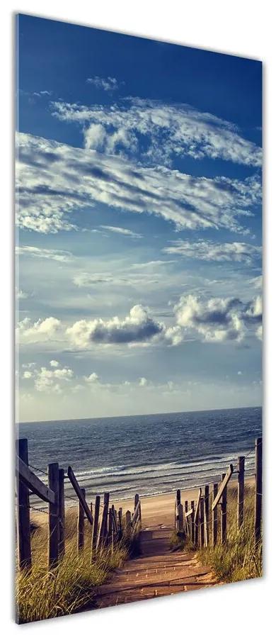 Foto obraz skleněný svislý Chodník na pláž pl-osh-50x125-f-105624494