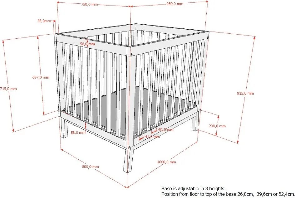 Béžová detská ohrádka z borovicového dreva 95x75 cm Sezane – Vipack