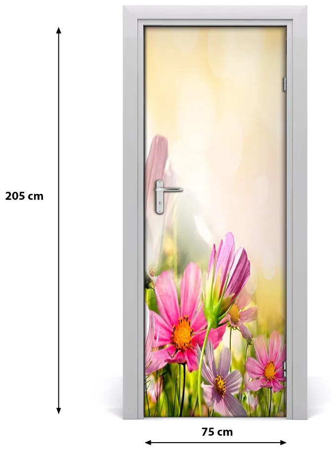 Fototapeta na dvere poľné kvety 75x205 cm