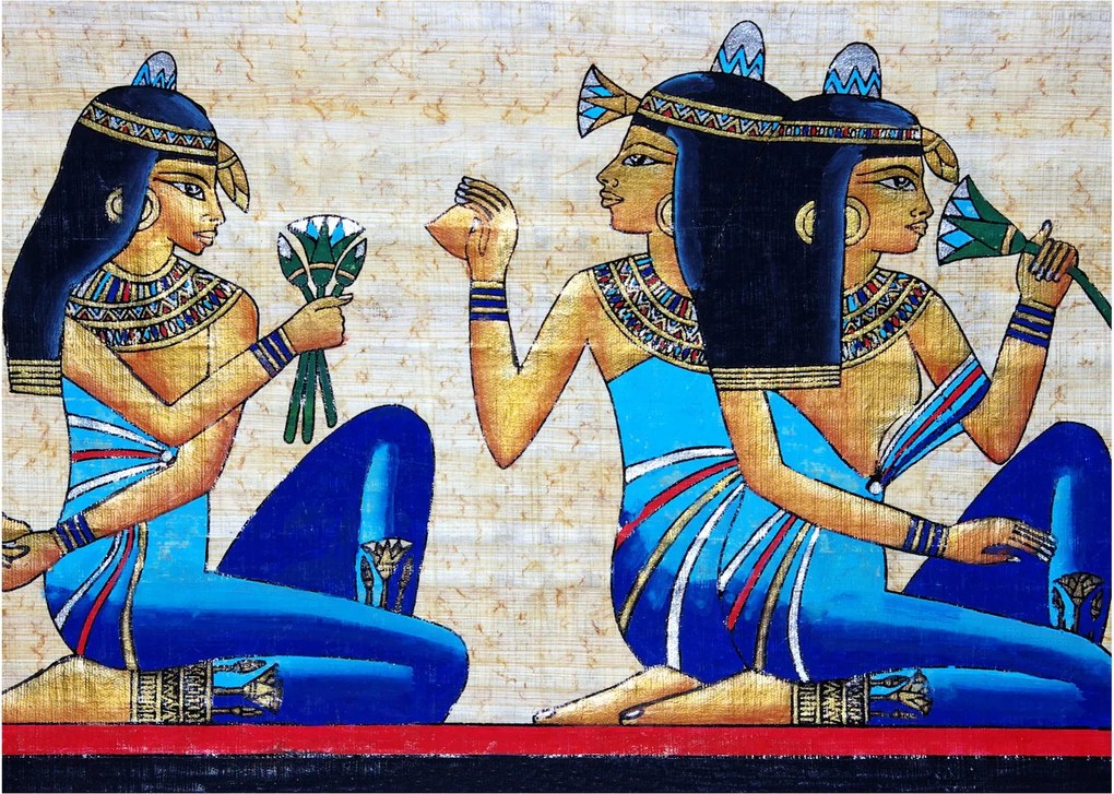 Sklenený obraz - Egyptské maľby (70x50 cm)
