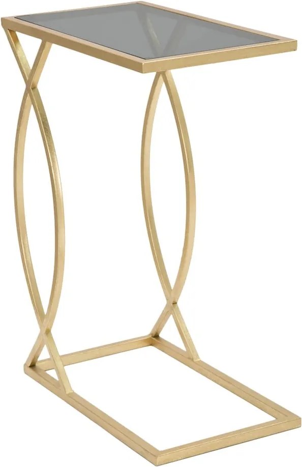 Odkladací stolík so sklenenou doskou 25.5x45.5 cm Glam – Mauro Ferretti